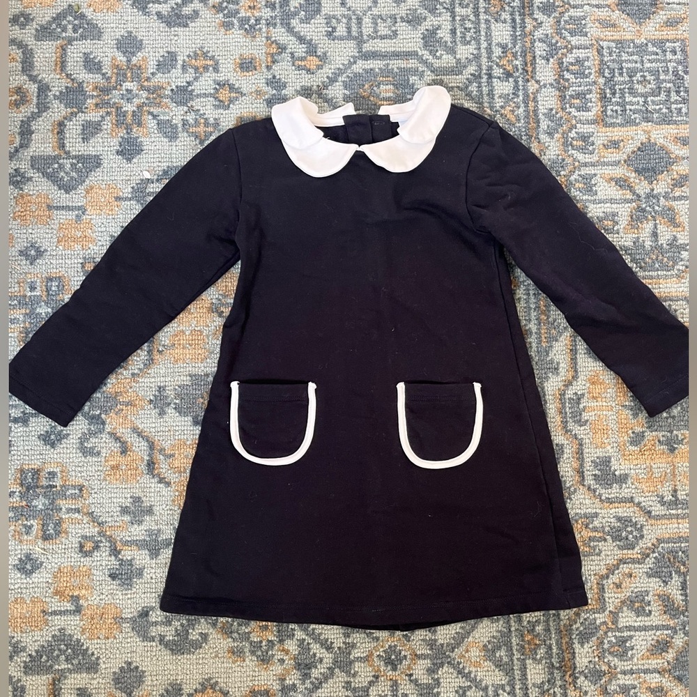 Bella Bliss Elegant Navy French Terry Dress
